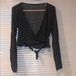 Brandy Melville wrap around crop top